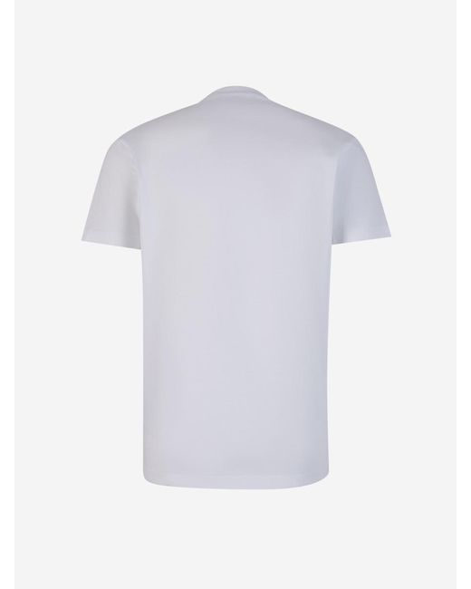 DSquared² White Cotton Patch T-Shirt for men