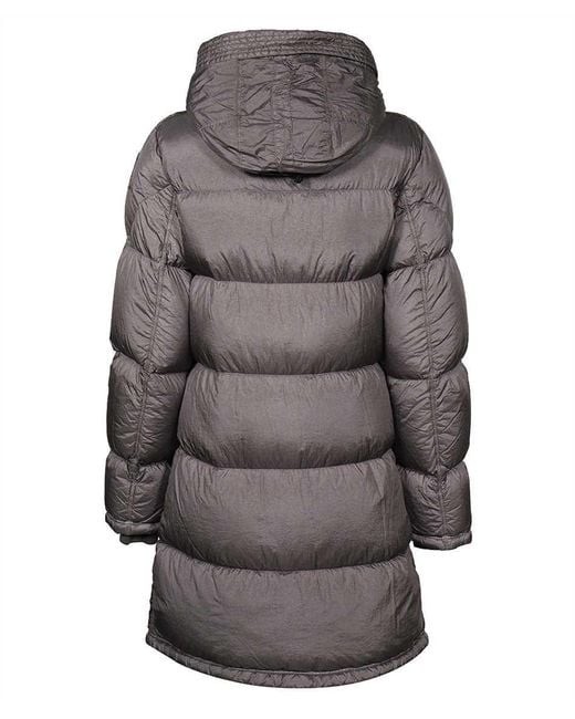 Parajumpers Gray Angelica Long Hooded Down Jacket