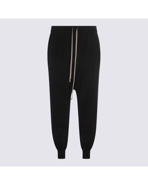 Rick Owens Black Cotton Pants for men