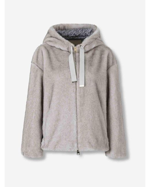 Herno Gray Long Coat By