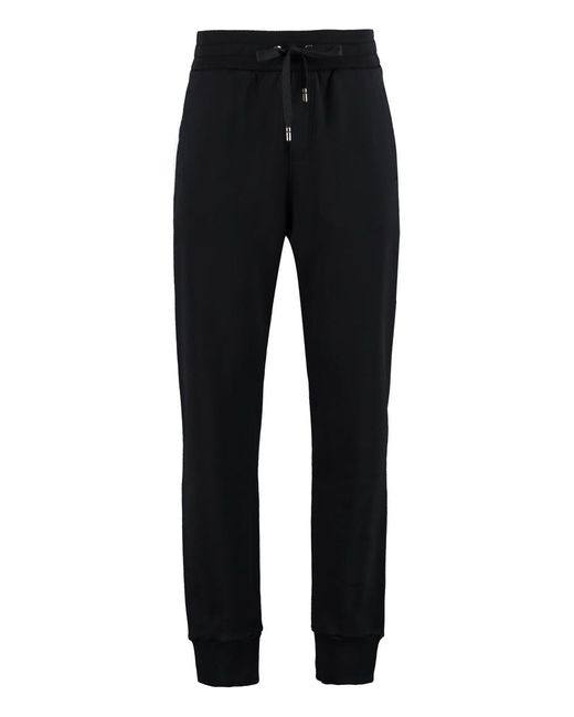 Dolce & Gabbana Black Jersey Sweatpants for men