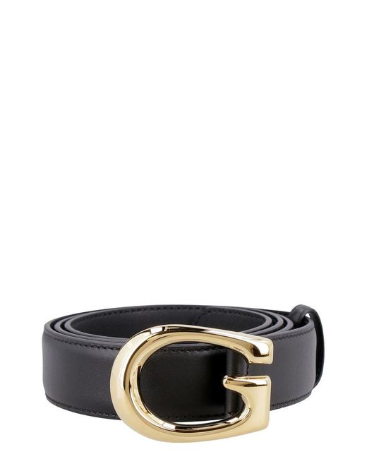 Gucci Gray Leather Belt With Buckle for men