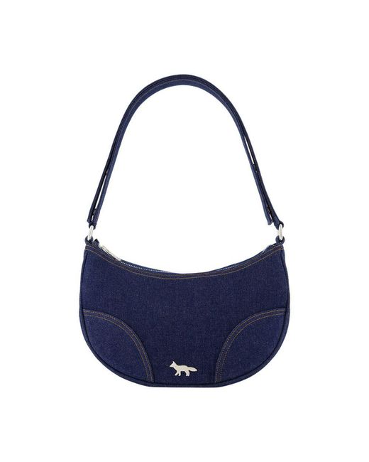 Maison Kitsuné Blue Boogie Moon Shoulder Bag