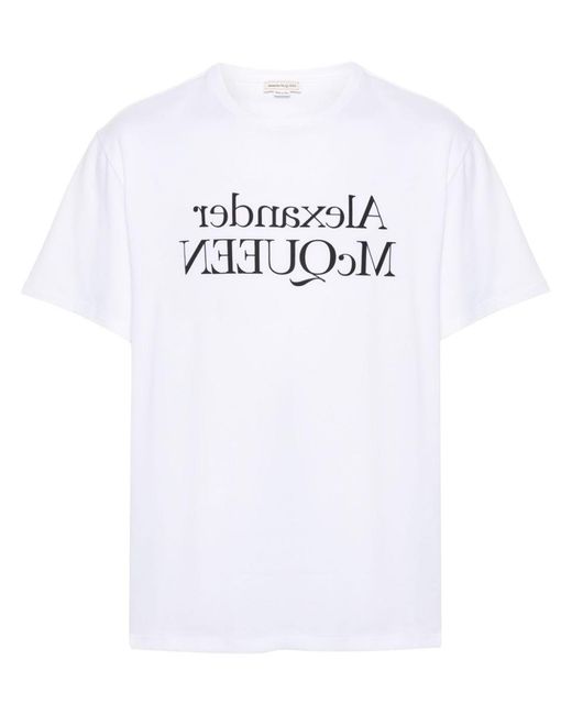 Alexander McQueen White T-shirt With Logo for men