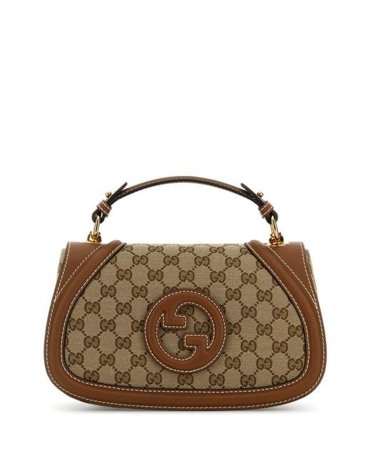 トートバッグ GUCCI Original Gg Fabric Gucci Blondie Handbag Gucci Original Gg Fabric Blondie Handbag in Brown | Lyst Canada