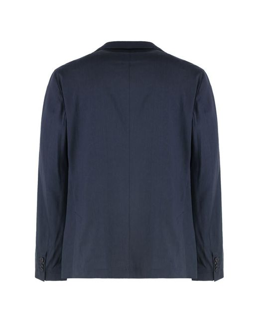 Boss Blue Single-Breasted Two-Button Jacket for men