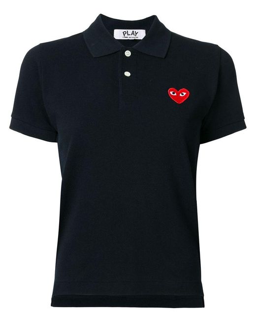 COMME DES GARÇONS PLAY Black Logo Cotton Polo Shirt