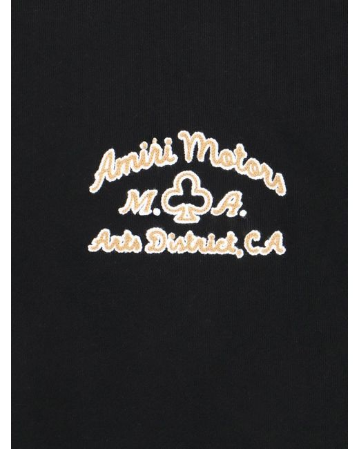 Amiri Black Logo Crewneck Sweatshirt for men