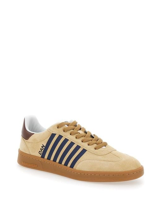 DSquared² Multicolor Low Top Sneakers With Logo Lettering On The Tongue And Striped Detail On The Side for men