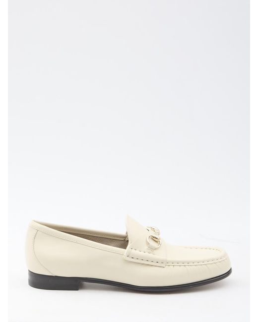 Gucci White Horsebit 1953 Loafers