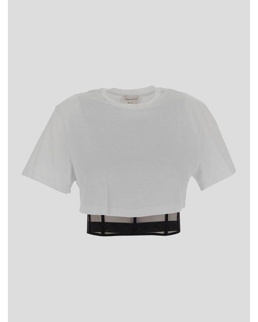 Alexander McQueen Gray T-shirts And Polos
