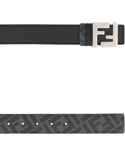 Fendi Black Reversible Leather Belt for men