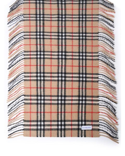 Burberry Natural 'happy' Cashmere Scarf