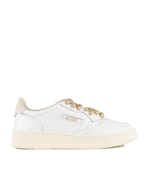 Autry White Medalist Low Sneakers