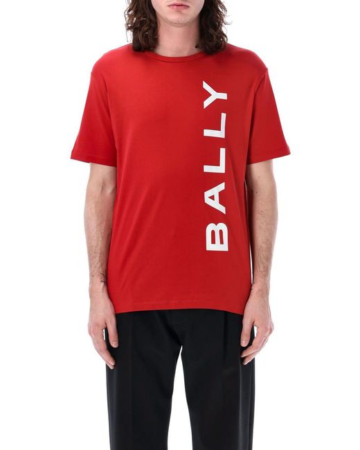 Bally Red Logo T-Shirt for men