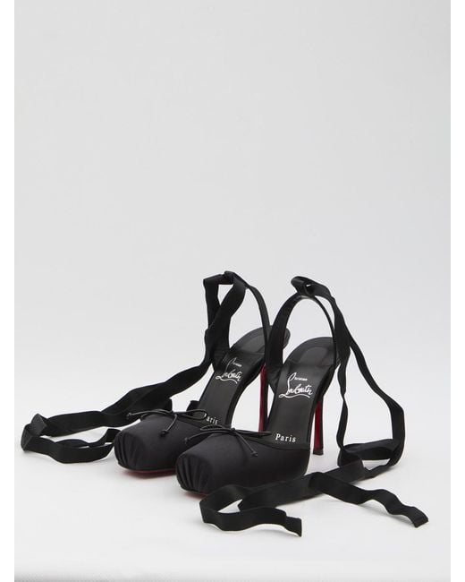 Christian Louboutin White Cassia Lace Up Pumps