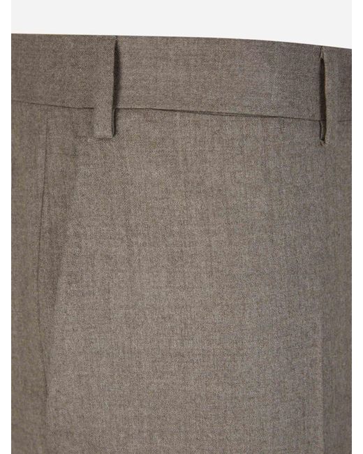 Canali Gray Formal Wool Trousers for men