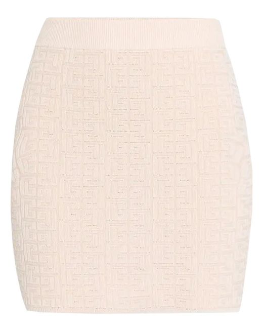 Balmain Natural Knit Short Skirt