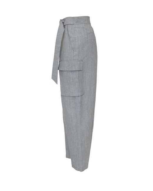 Brunello Cucinelli Gray Trousers With Belt