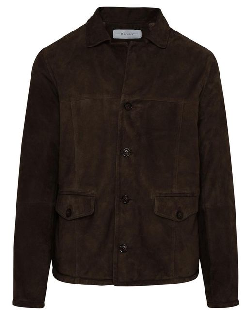 Bully Black Brown Genuine Leather Jacket for men