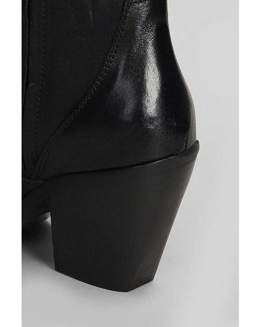 METISSE Black Texan Ankle Boots