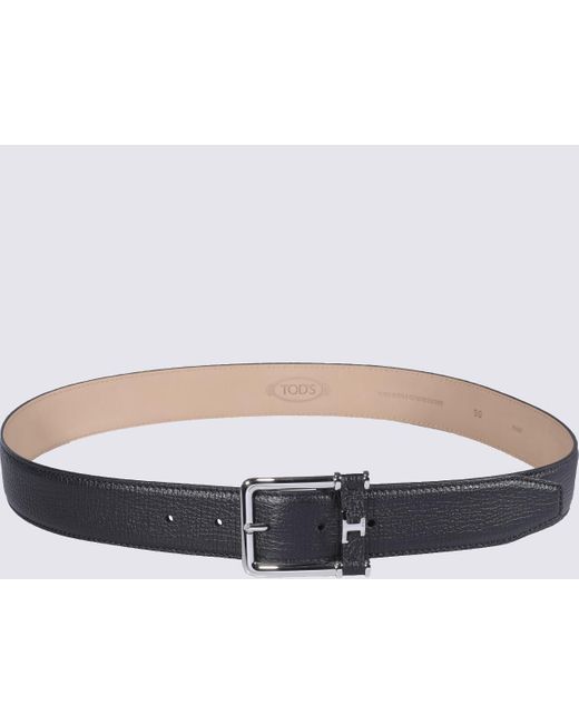 Tod's Black Leather Belt for men