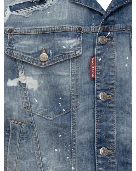 DSquared² Blue Jeans Over Vest