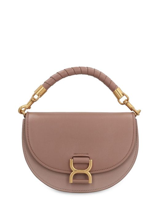Chloé Brown Marcie Leather Crossbody Bag