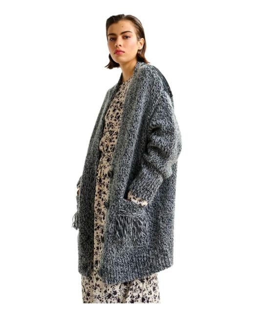Essentiel Antwerp Gray Inlace Cardigan