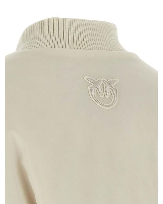 Pinko White 'Bacon' Bomber Jacket