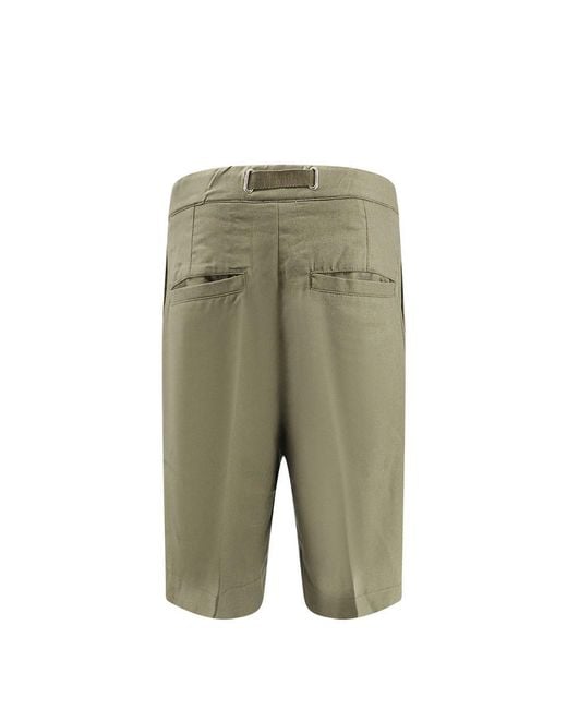 White Sand Green Bermuda Shorts for men