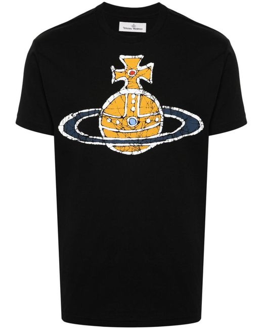 Vivienne Westwood Black Logo Cotton T-Shirt for men
