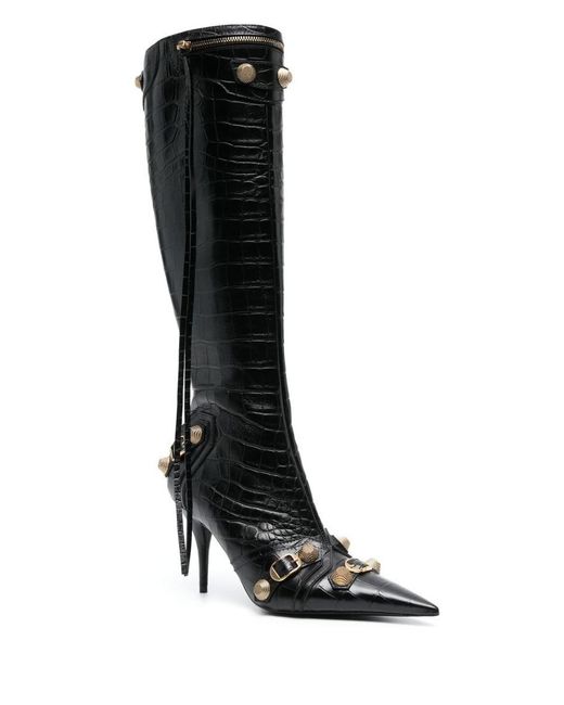 Balenciaga Black Cagole 90mm Pointed-toe Boots