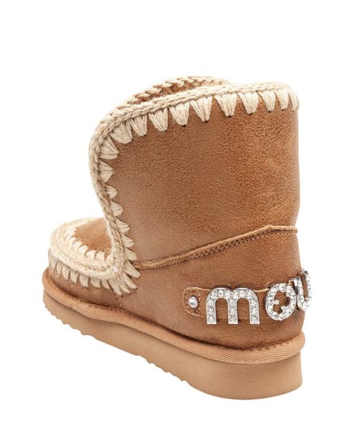 Mou Brown Sheepskin Ankle Boot