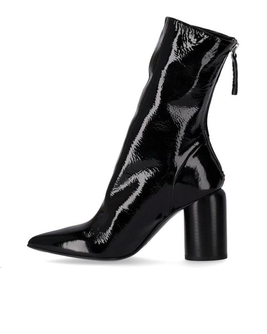 Halmanera Roxy Black Heeled Ankle Boot