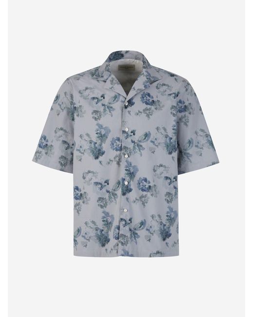Officine Generale Blue Eren Cotton Shirt for men