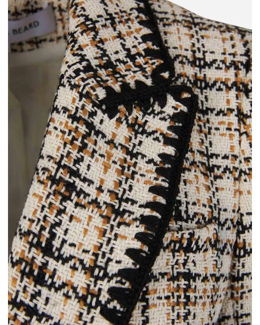 Veronica Beard Gray Tweed Crochet Blazer