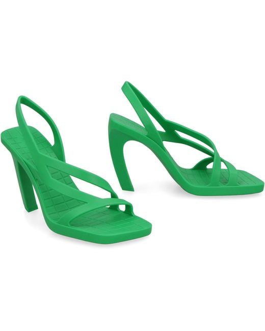 Bottega Veneta Green Jimbo Rubber Sandals