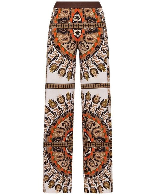Maliparmi Multicolor Suzani Crown Jersey Pants Clothing