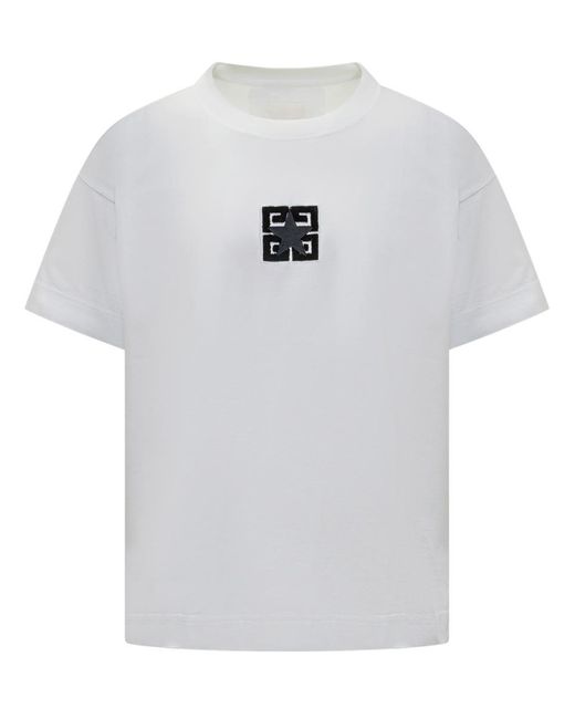 Givenchy Gray T-Shirt With 4G Logo for men