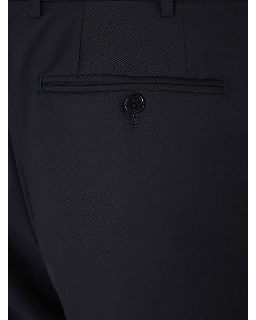 Canali Blue Wool Straight Suit for men