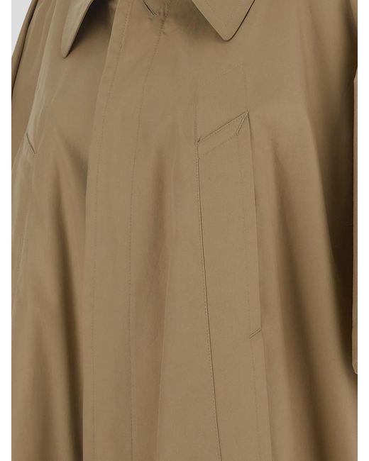MM6 by Maison Martin Margiela Natural Coat With Oversized Collar