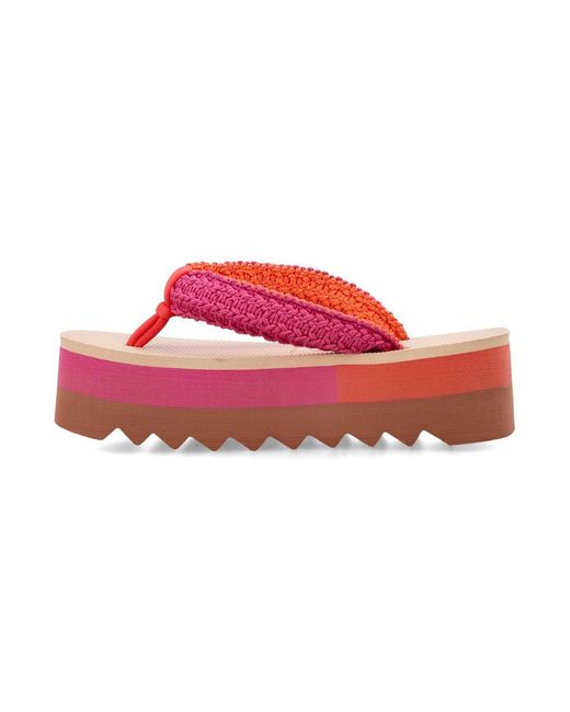 Havaianas Pink Top High Chunky Boho Flip-Flops