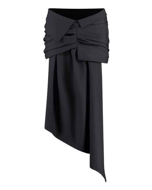 Off-White c/o Virgil Abloh Black Wool Skirt