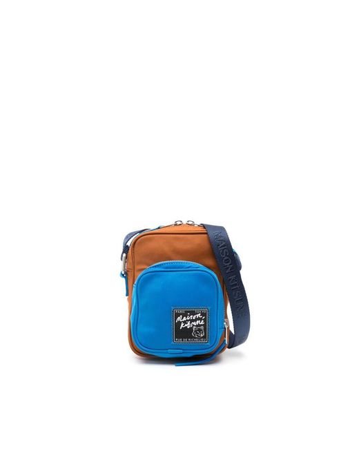 Maison Kitsuné Blue Bum Bags for men