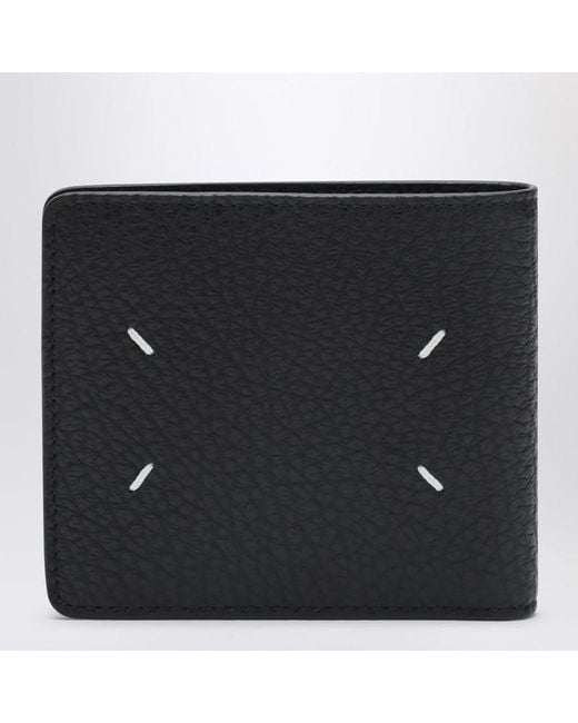 Maison Margiela Black Four Stitches Bi-Fold Wallet for men