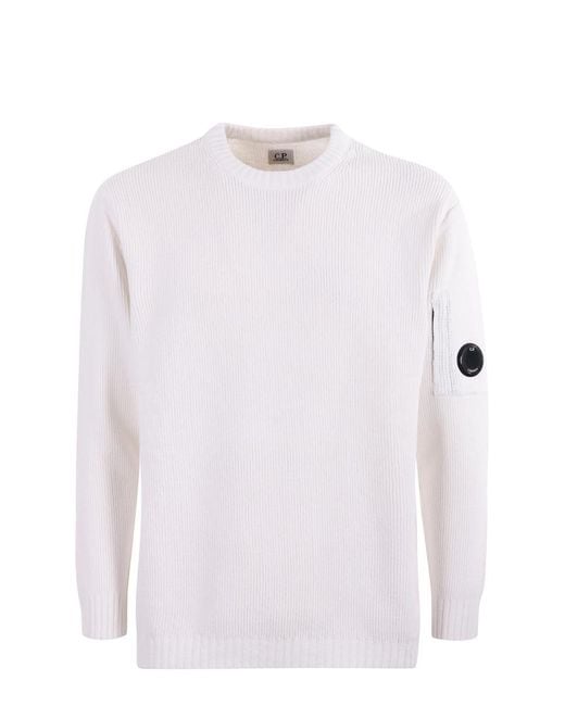 C P Company White Sweaters for men