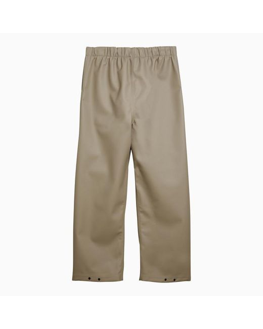Fear Of God Natural Rubberized Wide Leg Trousers Dune for men
