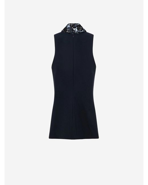 Dorothee Schumacher Blue Emotional Essence Sequin Top