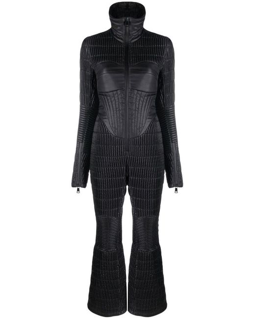 Khrisjoy Black Quilted High-Neck Sky Suit